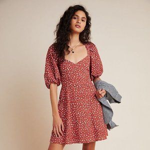 NWT The Odells Puff-Sleeved Mini Dress - S